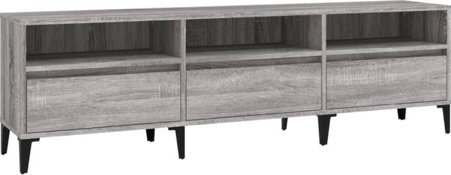 VidaXL -Tv-meubel-150x30x44 5-cm-bewerkt-hout-grijs-sonoma-eikenkleurig