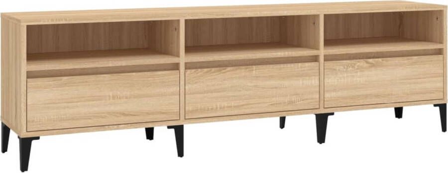 VidaXL -Tv-meubel-150x30x44 5-cm-bewerkt-hout-sonoma-eikenkleurig - Foto 2