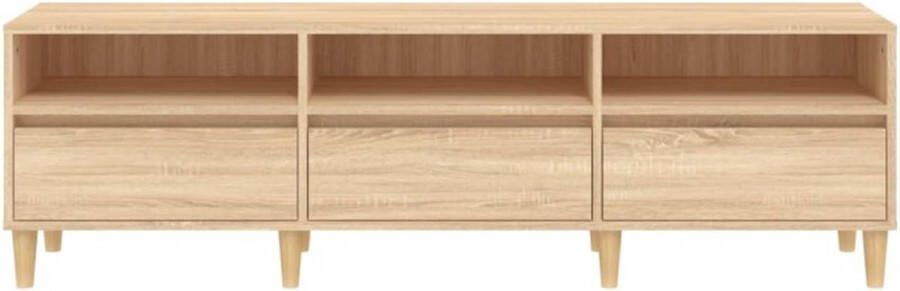 VidaXL -Tv-meubel-150x30x44 5-cm-bewerkt-hout-sonoma-eikenkleurig - Foto 3