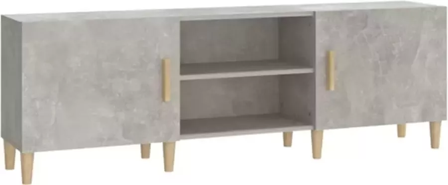 VidaXL -Tv-meubel-150x30x50-cm-bewerkt-hout-betongrijs - Foto 4