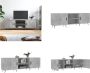 VidaXL Tv-meubel 150x30x50 cm bewerkt hout betongrijs Tv-meubel Tv-meubelen Tv Kast Opbergkast - Thumbnail 2