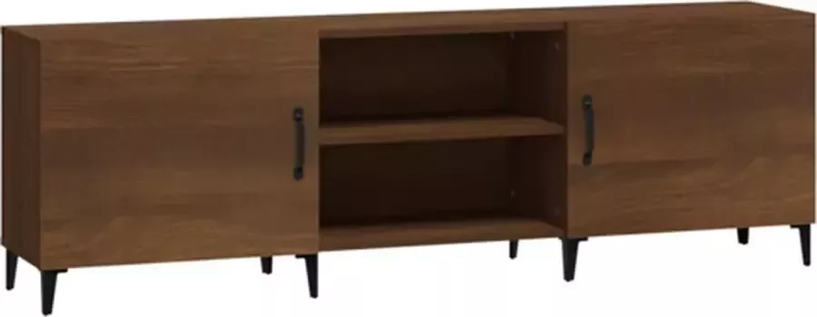 VidaXL -Tv-meubel-150x30x50-cm-bewerkt-hout-bruineikenkleurig - Foto 4