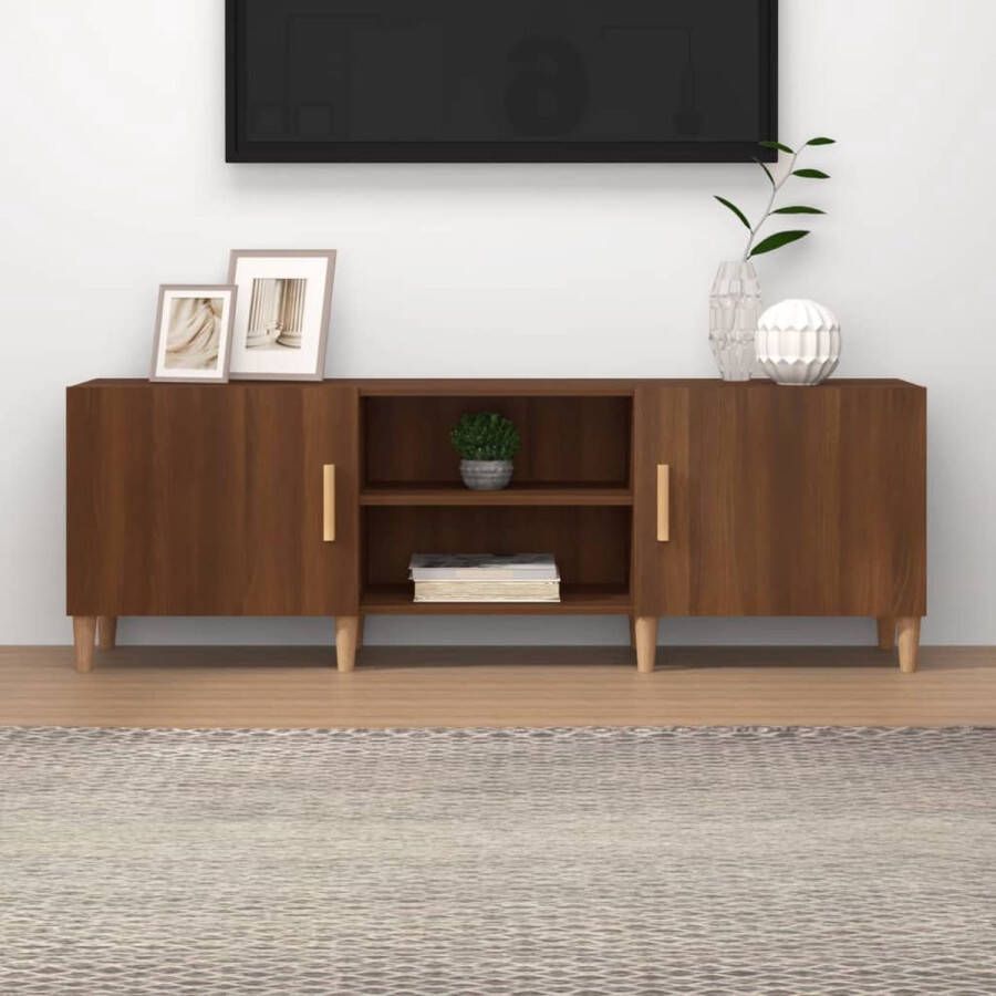 VidaXL -Tv-meubel-150x30x50-cm-bewerkt-hout-bruineikenkleurig