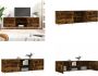 VidaXL Tv-meubel 150x30x50 cm bewerkt hout gerookt eikenkleurig Tv-meubel Tv-meubelen Tv Kast Opbergkast - Thumbnail 3