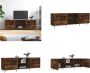 VidaXL Tv-meubel 150x30x50 cm bewerkt hout gerookt eikenkleurig Tv-meubel Tv-meubelen Tv Kast Opbergkast - Thumbnail 2
