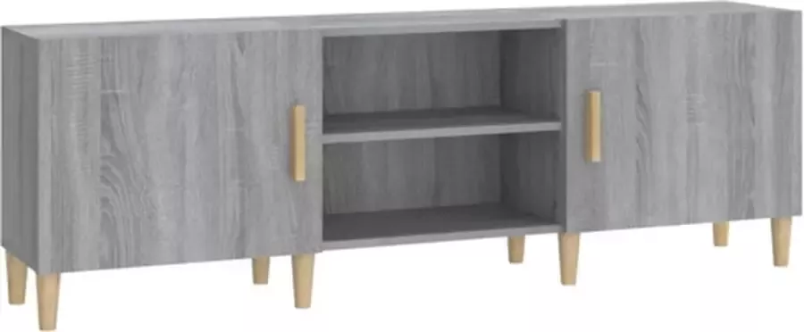 VidaXL -Tv-meubel-150x30x50-cm-bewerkt-hout-grijs-sonoma-eikenkleurig - Foto 4