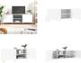 VidaXL Tv-meubel 150x30x50 cm bewerkt hout hoogglans wit Tv-meubel Tv-meubelen Tv Kast Opbergkast - Thumbnail 2
