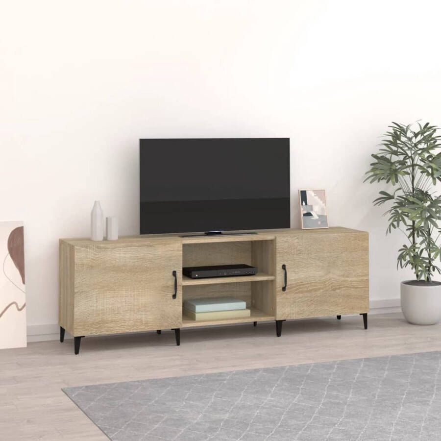 VidaXL -Tv-meubel-150x30x50-cm-bewerkt-hout-sonoma-eikenkleurig - Foto 2