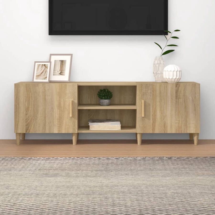 VidaXL -Tv-meubel-150x30x50-cm-bewerkt-hout-sonoma-eikenkleurig - Foto 1