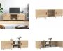 VidaXL Tv-meubel 150x30x50 cm bewerkt hout sonoma eikenkleurig Tv-meubel Tv-meubelen Tv Kast Opbergkast - Thumbnail 3