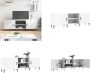 VidaXL Tv-meubel 150x30x50 cm bewerkt hout wit Tv-meubel Tv-meubelen Tv Kast Opbergkast - Thumbnail 3