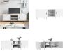 VidaXL Tv-meubel 150x30x50 cm bewerkt hout wit Tv-meubel Tv-meubelen Tv Kast Opbergkast - Thumbnail 1