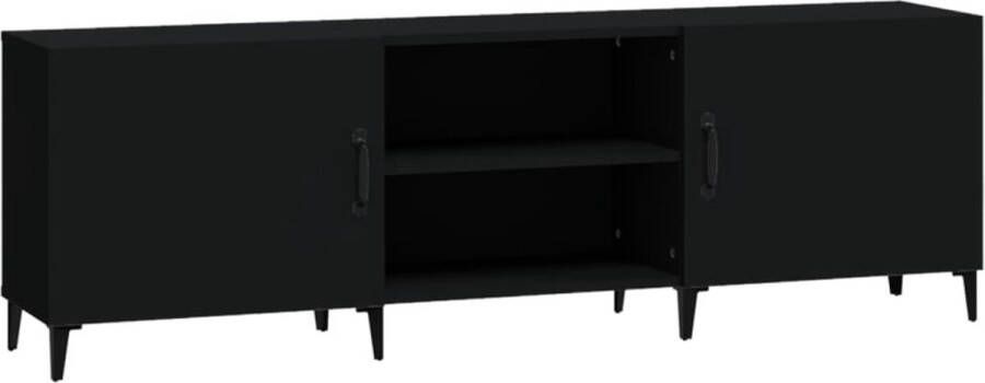 VidaXL -Tv-meubel-150x30x50-cm-bewerkt-hout-zwart - Foto 3
