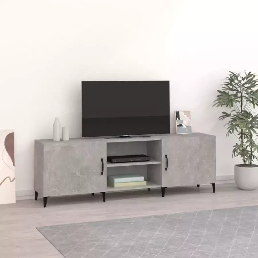 vidaXL Tv meubel 150x30x50 cm spaanplaat betongrijs