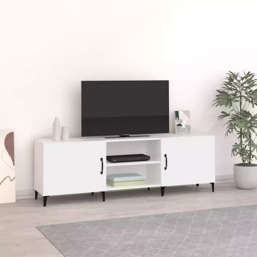 vidaXL Tv meubel 150x30x50 cm spaanplaat wit