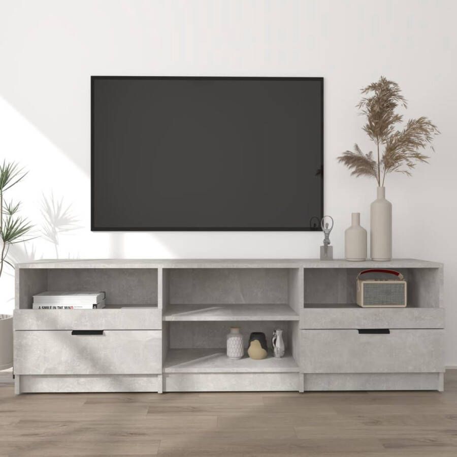 VidaXL -Tv-meubel-150x33 5x45-cm-bewerkt-hout-betongrijs - Foto 1