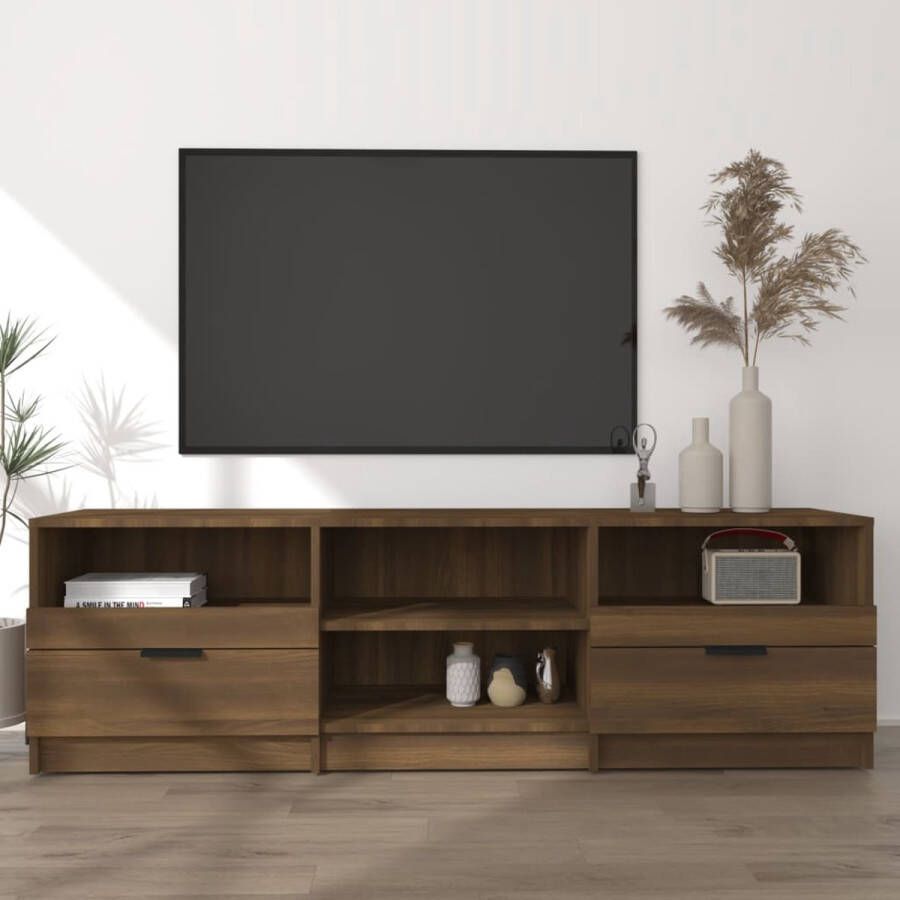 VidaXL -Tv-meubel-150x33 5x45-cm-bewerkt-hout-bruineikenkleurig - Foto 1