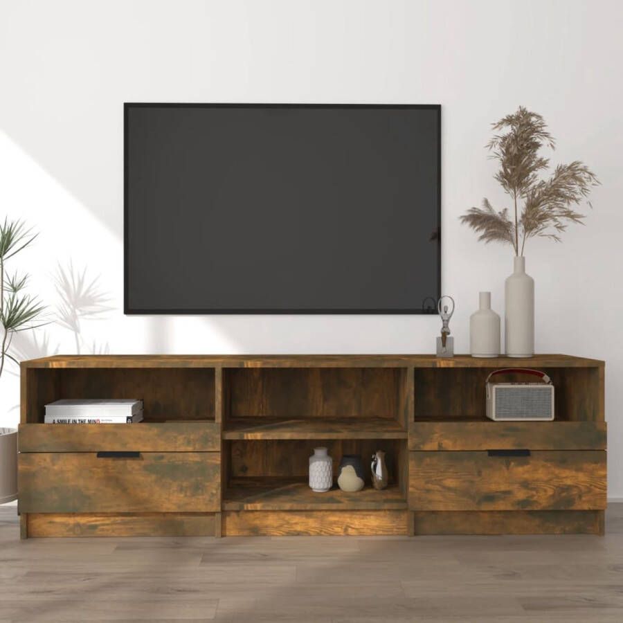 VidaXL -Tv-meubel-150x33 5x45-cm-bewerkt-hout-gerookt-eikenkleurig - Foto 1