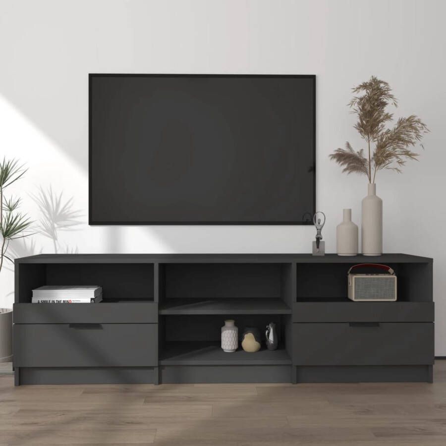 VidaXL -Tv-meubel-150x33 5x45-cm-bewerkt-hout-zwart