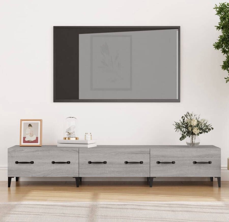 VidaXL -Tv-meubel-150x34 5x30-cm-bewerkt-hout-grijs-sonoma-eikenkleurig - Foto 2