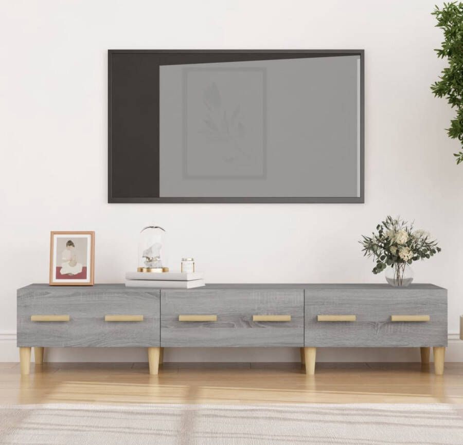 VidaXL -Tv-meubel-150x34 5x30-cm-bewerkt-hout-grijs-sonoma-eikenkleurig - Foto 2