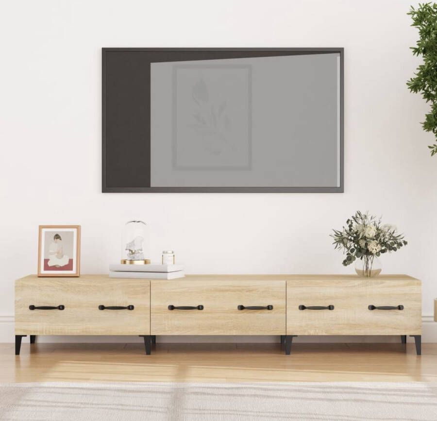 VidaXL -Tv-meubel-150x34 5x30-cm-bewerkt-hout-sonoma-eikenkleurig - Foto 2