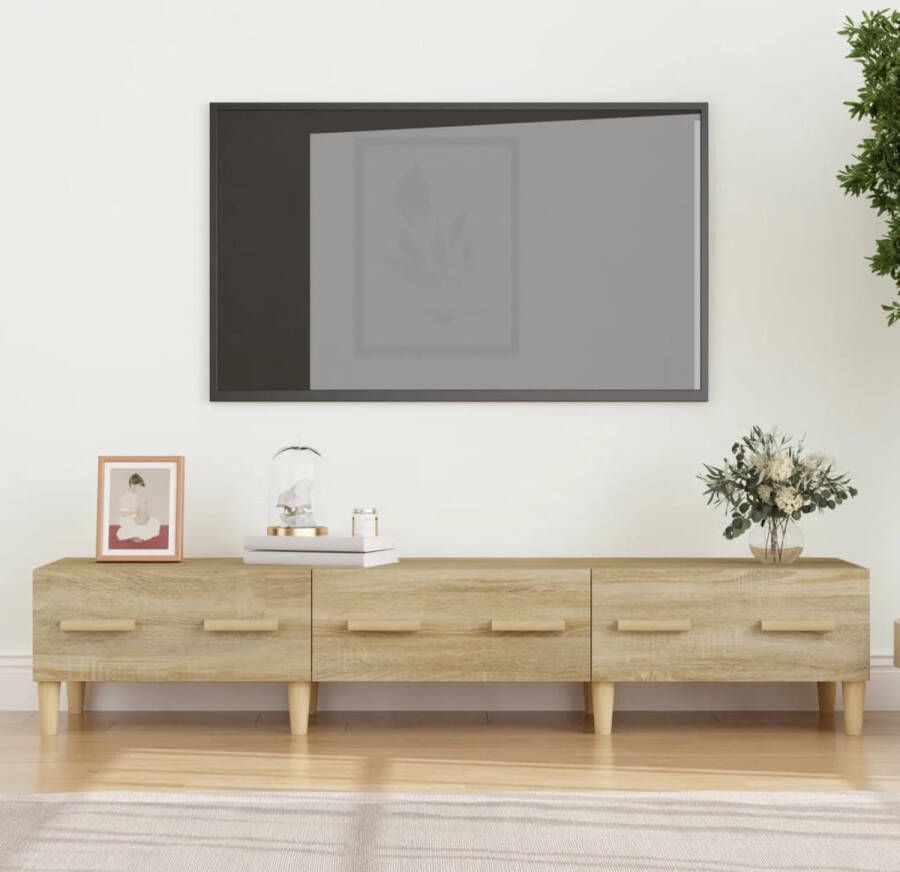 VidaXL -Tv-meubel-150x34 5x30-cm-bewerkt-hout-sonoma-eikenkleurig - Foto 2