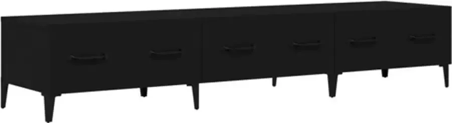 VidaXL -Tv-meubel-150x34 5x30-cm-bewerkt-hout-zwart - Foto 6