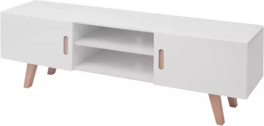 VidaXL -Tv-meubel-150x35x48 5-cm-MDF-hoogglans-wit - Foto 3