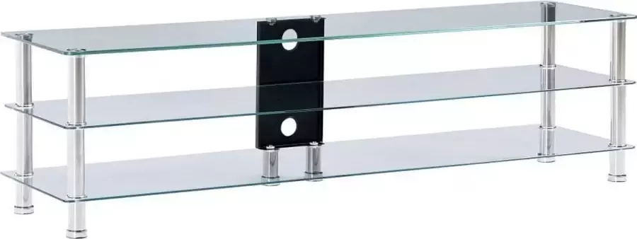 VIDAXL Tv-meubel 150x40x40 cm gehard glas transparant