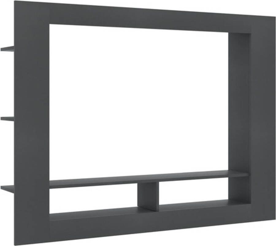 VidaXL -Tv-meubel-152x22x113-cm-bewerkt-hout-grijs - Foto 2