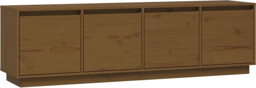 VidaXL -Tv-meubel-156x37x45-cm-massief-grenenhout-honingbruin - Foto 3