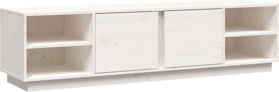 VidaXL Tv-meubel Massief Grenenhout Wit TV Kast Tv Meubels Houten Tv Kast Grenenhout Tv Kast Wit Tv Kast Salontafel Livingroom Furniture