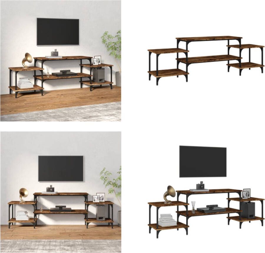 VidaXL Tv-meubel 157x35x52 cm bewerkt hout gerookt eikenkleurig Tv-kast Tv-kasten Tv-meubel Hifi-meubel