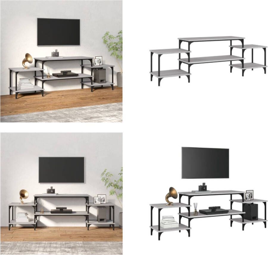 VidaXL Tv-meubel 157x35x52 cm bewerkt hout grijs sonoma eikenkleurig Tv-kast Tv-kasten Tv-meubel Hifi-meubel
