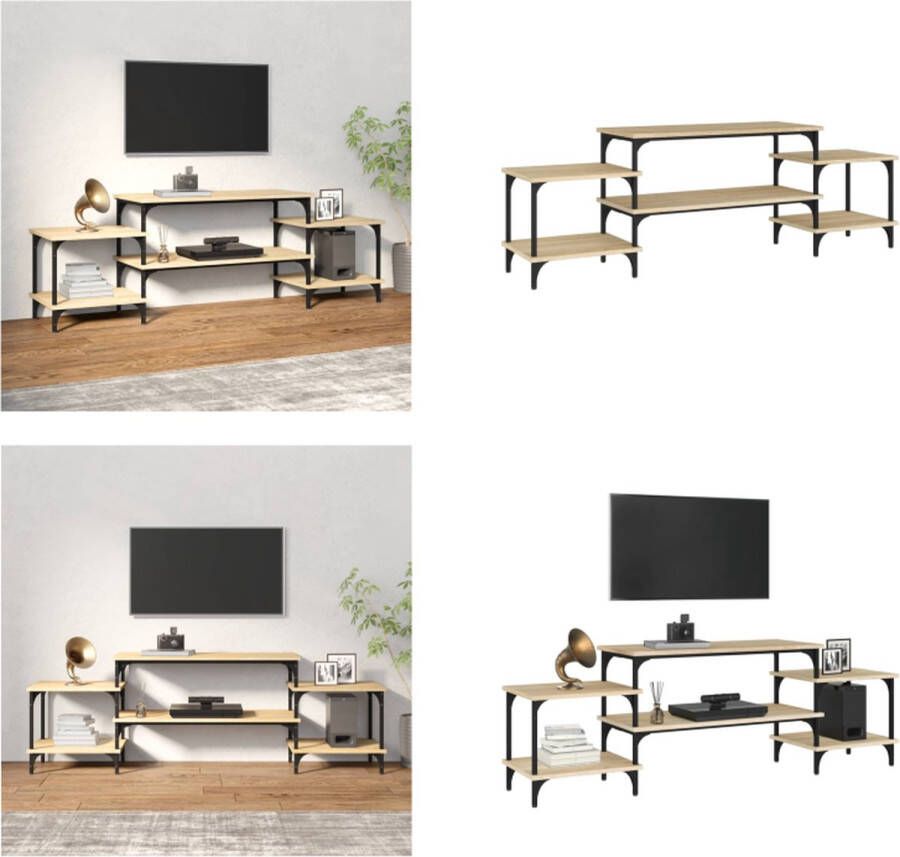 VidaXL Tv-meubel 157x35x52 cm bewerkt hout sonoma eikenkleurig Tv-kast Tv-kasten Tv-meubel Hifi-meubel