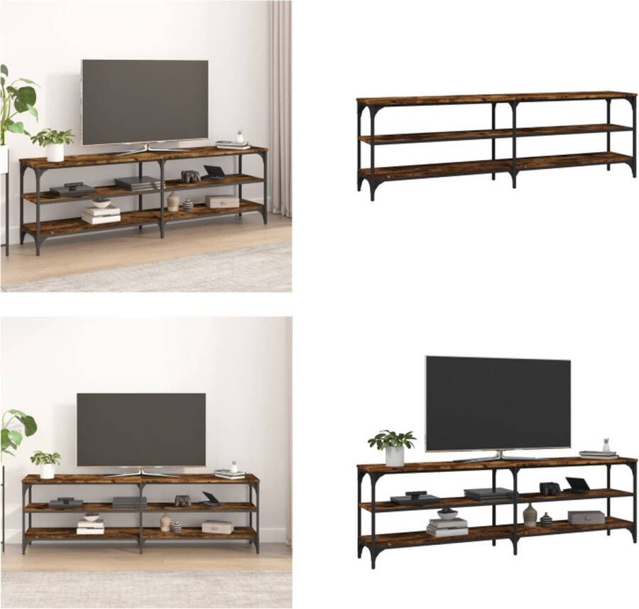 VidaXL Tv-meubel 160x30x50 cm bewerkt hout gerookt eikenkleurig Tv-kast Tv-kasten Tv-meubel Hifi-meubel