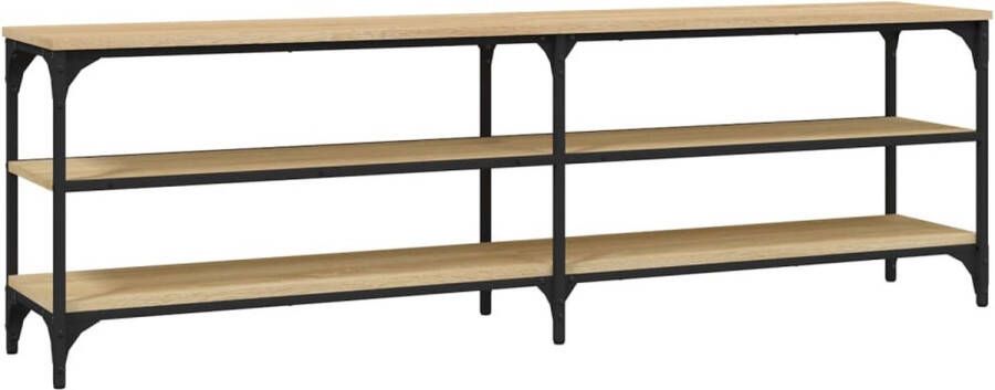 VidaXL -Tv-meubel-160x30x50-cm-bewerkt-hout-sonoma-eikenkleurig - Foto 2