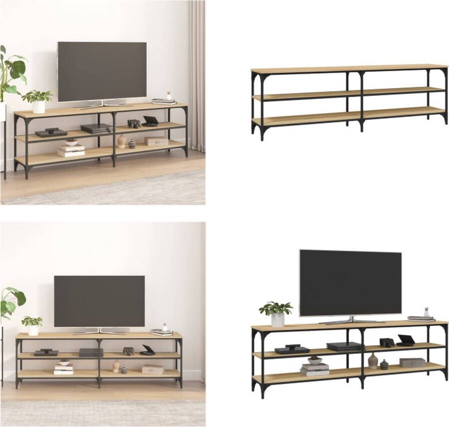 VidaXL Tv-meubel 160x30x50 cm bewerkt hout sonoma eikenkleurig Tv-kast Tv-kasten Tv-meubel Hifi-meubel