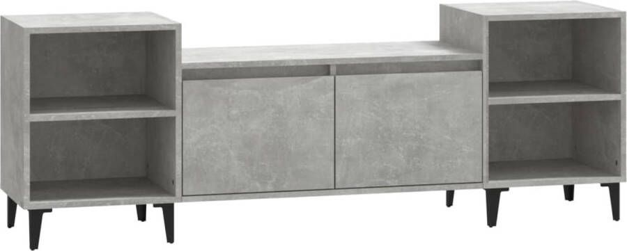VidaXL -Tv-meubel-160x35x55-cm-bewerkt-hout-betongrijs - Foto 2