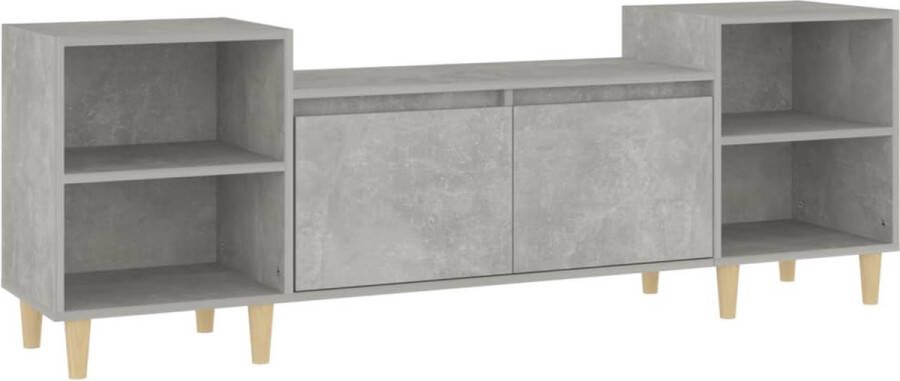 VidaXL -Tv-meubel-160x35x55-cm-bewerkt-hout-betongrijs - Foto 2
