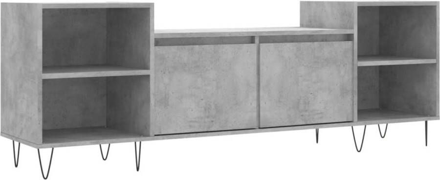 VidaXL -Tv-meubel-160x35x55-cm-bewerkt-hout-betongrijs - Foto 5