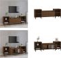 VidaXL Tv-meubel 160x35x55 cm bewerkt hout bruineikenkleurig Tv-kast Tv-kasten Tv-meubel Hifi-meubel - Thumbnail 1