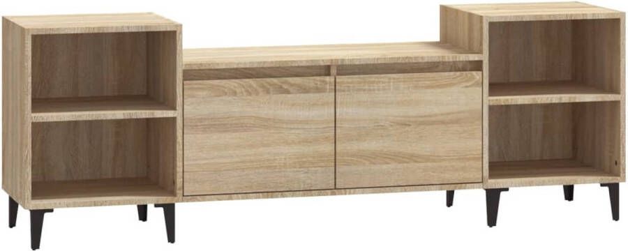 VidaXL -Tv-meubel-160x35x55-cm-bewerkt-hout-sonoma-eikenkleurig - Foto 2