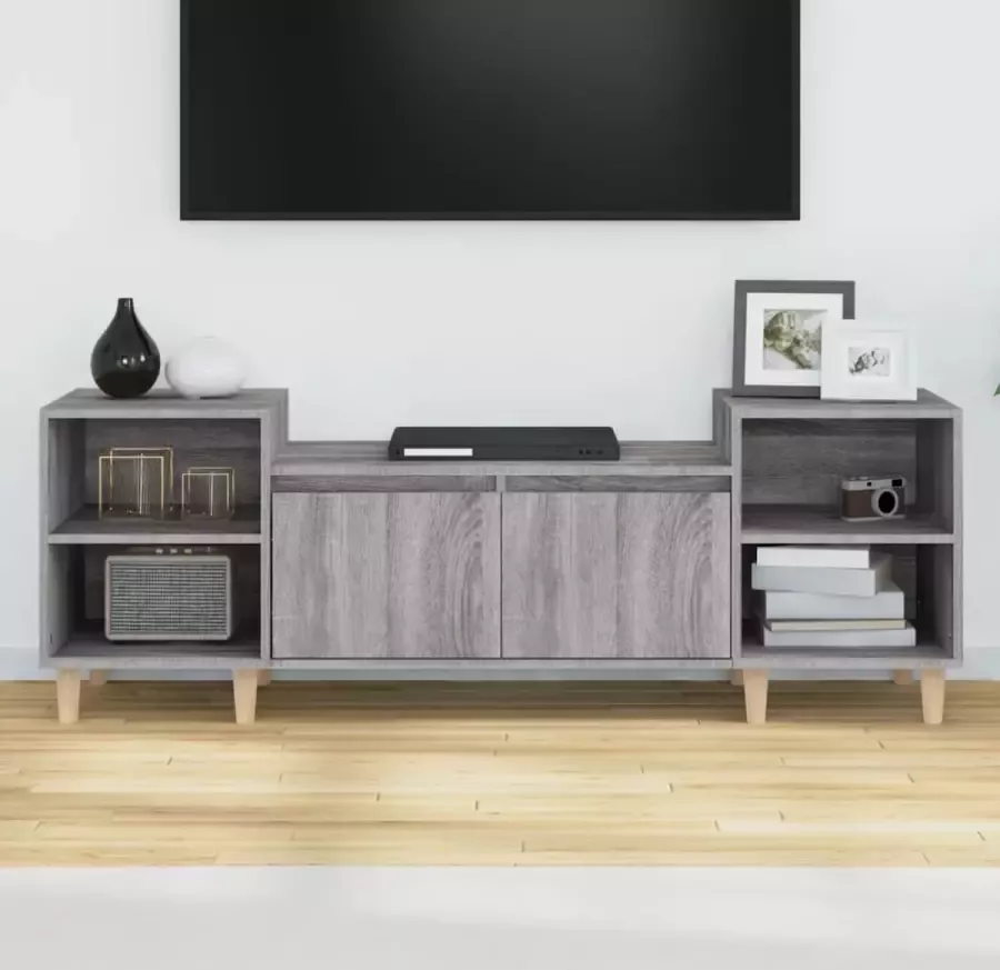 VidaXL Tv meubel 160x35x55 cm spaanplaat grijs