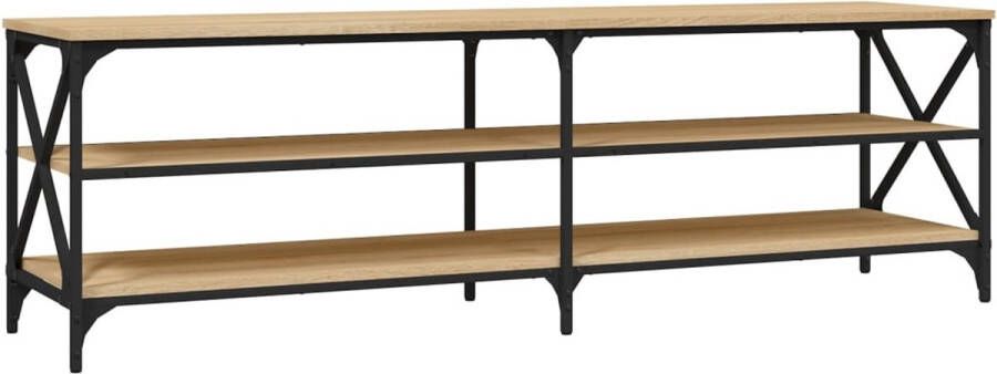 VidaXL -Tv-meubel-160x40x50-cm-bewerkt-hout-sonoma-eikenkleurig - Foto 2