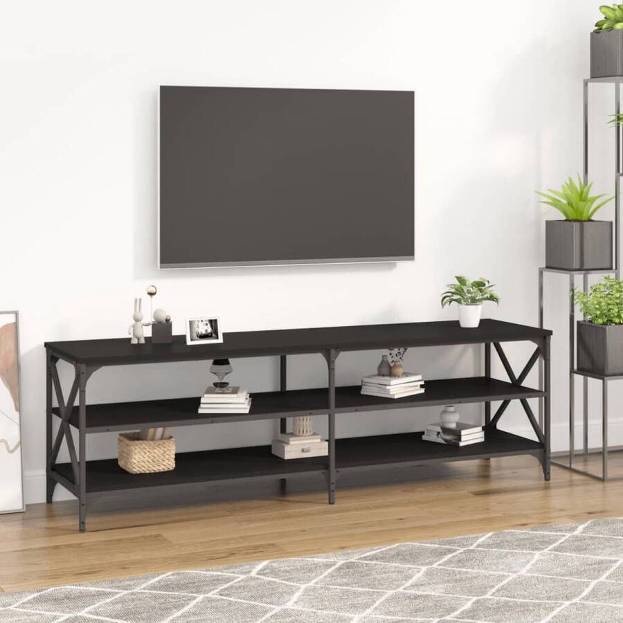 VidaXL Tv meubel 160x40x50 cm spaanplaat zwart