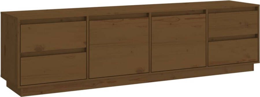 VidaXL -Tv-meubel-176x37x47 5-cm-massief-grenenhout-honingbruin - Foto 2