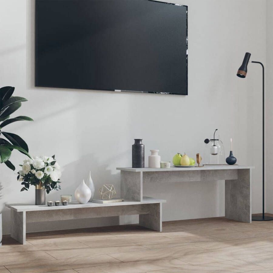 VidaXL -Tv-meubel-180x30x43-cm-spaanplaat-betongrijs - Foto 1