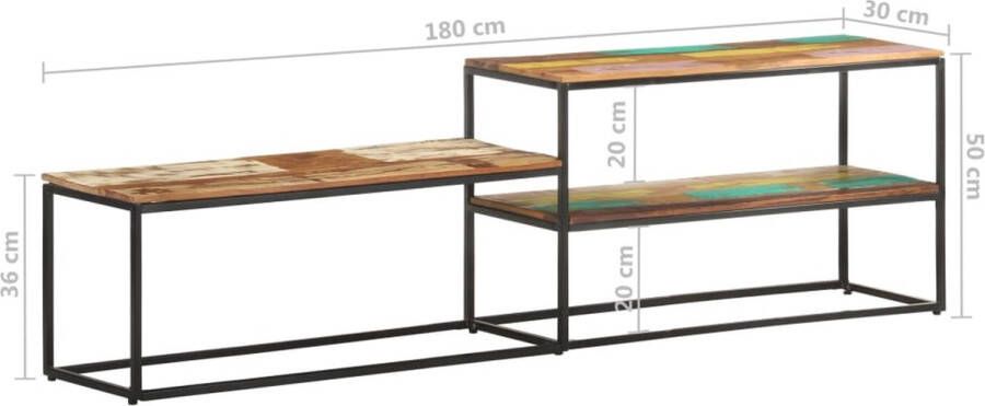 VidaXL -Tv-meubel-180x30x50-cm-massief-gerecycled-hout - Foto 2